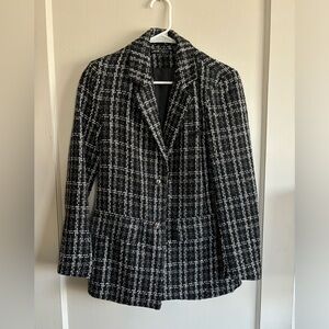 Black and White Plaid Jacket